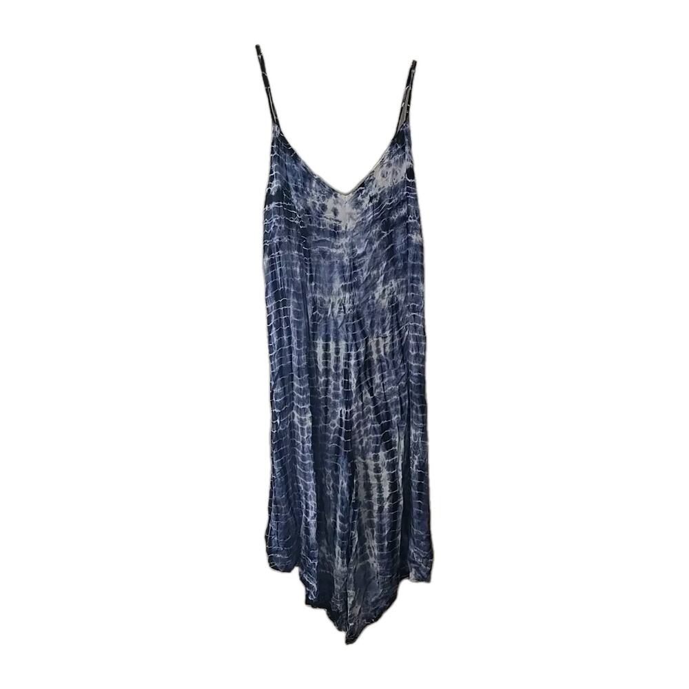 NWT Raviya Blue Tie Dye Sleeveless One Piece Cover-Up Jumpsuit Womens Sz Medium